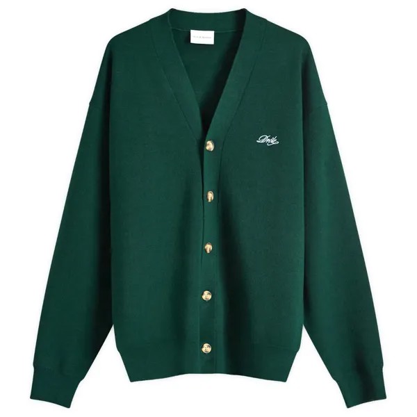 Кардиган Drôle De Monsieur Logo, цвет Dark Green