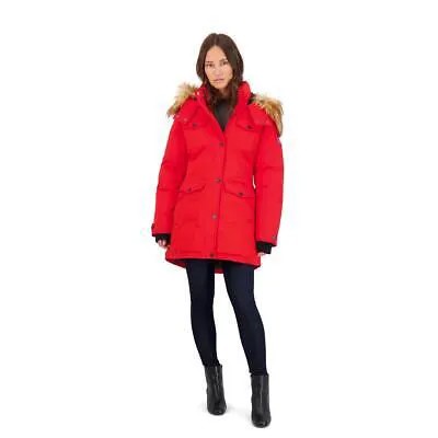 Женская красная парка из искусственного меха Canada Weather Gear, верхняя одежда L BHFO 4114