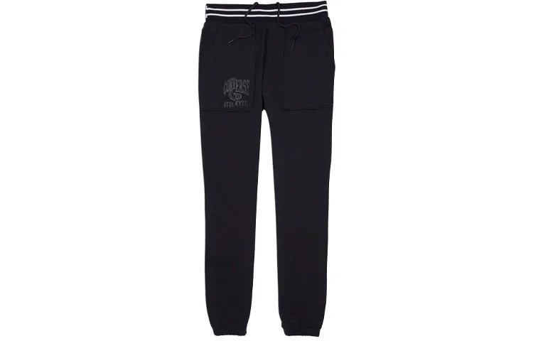 Мужские вязаные спортивные штаны Converse, цвет Black