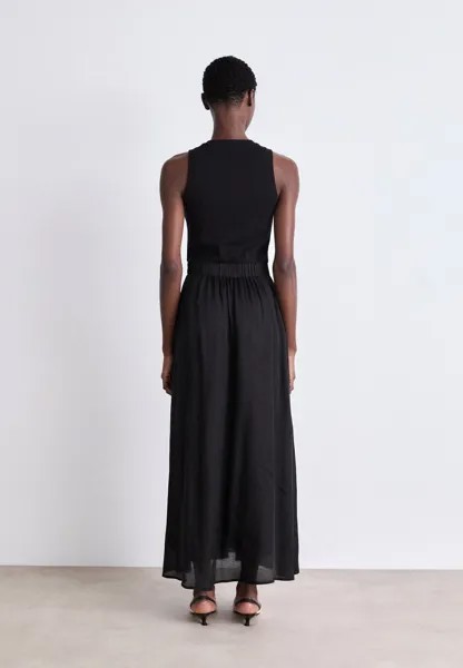 Платье макси DRAPY DRESS DKNY, черный