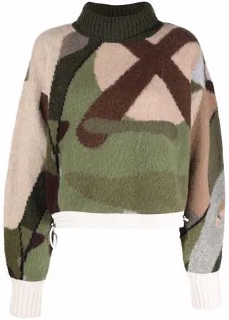 Sacai трикотажный пуловер Kaws