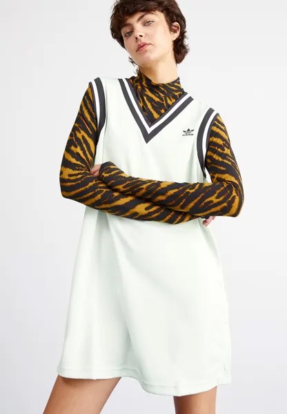 Платье из джерси Adibreak adidas Originals, цвет linen green
