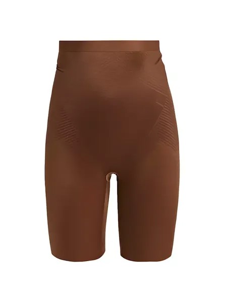 Шорты до середины бедра с высокой талией Thinstincts 2.0 Spanx, цвет chestnut brown