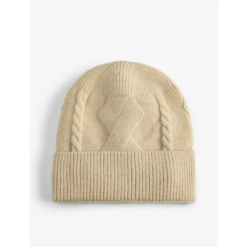 Шапка KOTON для женщин, размер T-универсальный, light beige