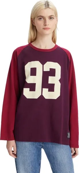 Лонгслив женский Levi's A4922 бордовый S