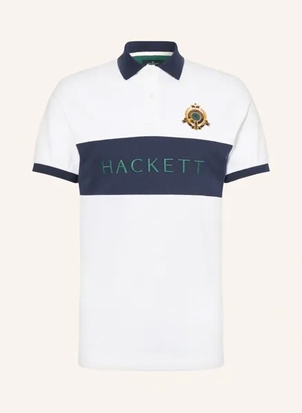 Классическая рубашка-поло из пике Hackett London, белый