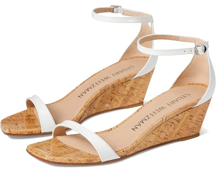 Туфли Stuart Weitzman Nudistcurve 50 Wedge, белый