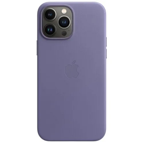 Чехол-накладка Apple MagSafe кожаный для iPhone 13 Pro Max сиреневая глициния