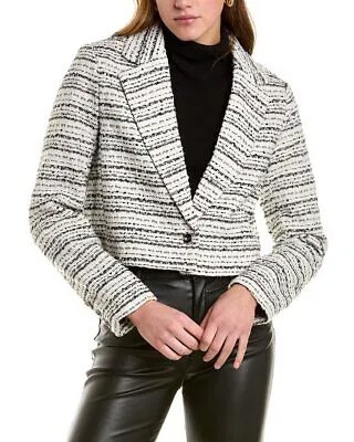 Укороченный женский твидовый шерстяной пиджак Bagatelle
