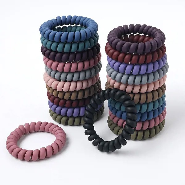 Телефон Проводная линия Scrunchie Резиновые ленты Волосы Веревка Матовый Бесшовный хвост Держатель для волос Кольцо для волос