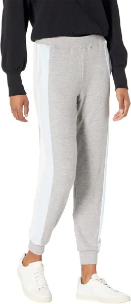 Брюки Michael Stars Color-Block Madison Brushed Jersey Petra Wide Double Stripe Joggers, цвет Light Coastal Combo