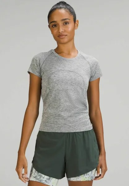 Базовая футболка Swiftly Tech Short Sleeve Race lululemon, цвет slate white