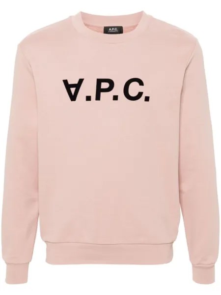A.P.C. толстовка с логотипом, розовый