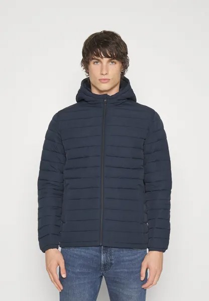 Зимняя куртка Jack & Jones RECYCLE RAW PUFFER HOOD NOOS, цвет navy blazer