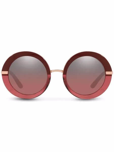 Dolce & Gabbana Eyewear солнцезащитные очки в круглой оправе