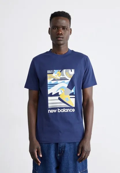 Футболка с принтом TRIATHLON TEE New Balance, цвет navy