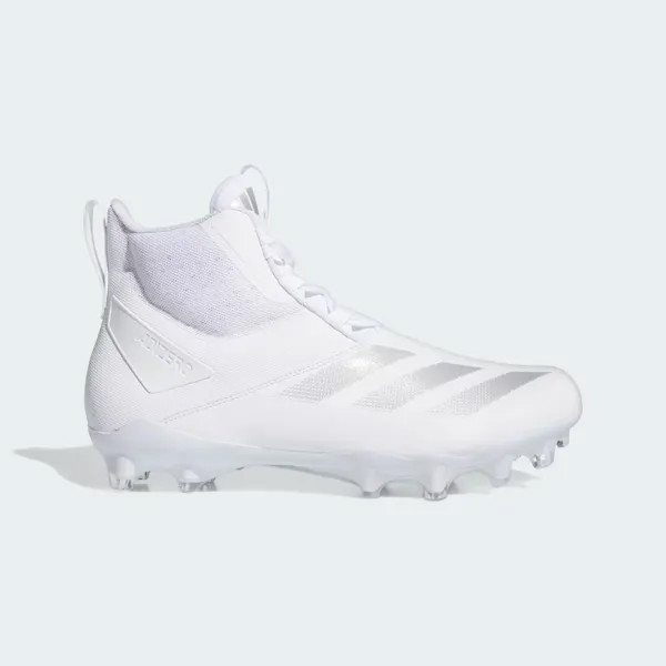 Бутсы Adizero Chaos Football Lineman Adidas, цвет Cloud White/Silver Metallic/Cloud White
