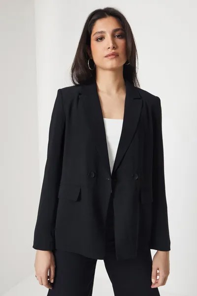 Двубортный пиджак Dorothy Perkins, черный