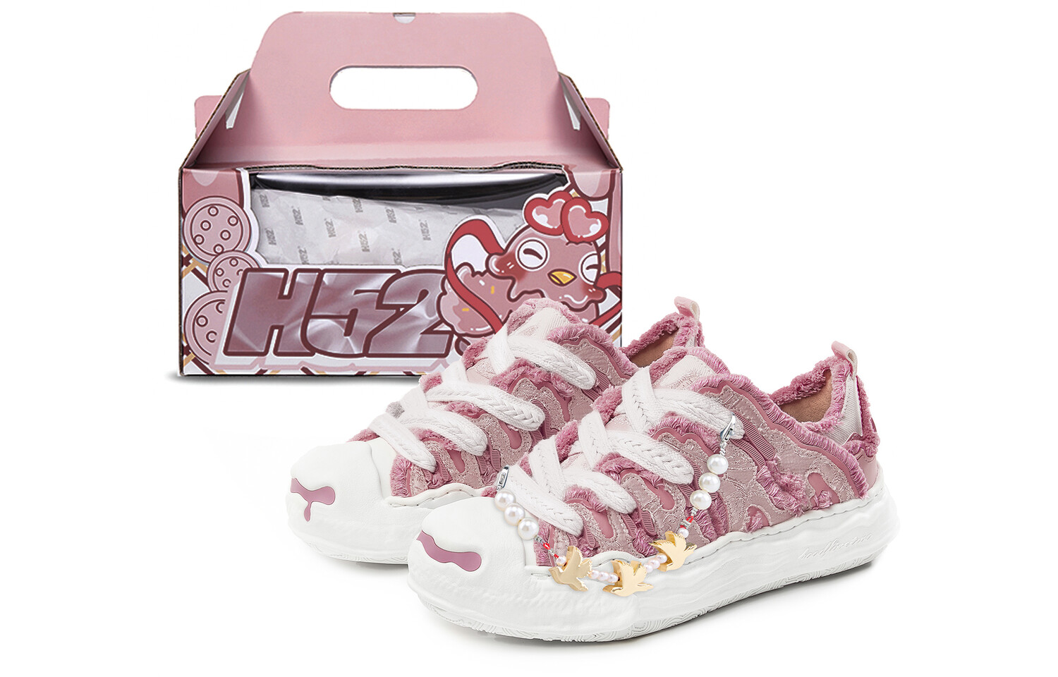 Кроссовки H-52 Skateboarding Shoes Unisex Mid-top, красный