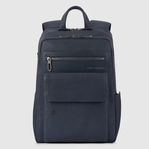 Рюкзак PIQUADRO CA5342S116/BLU, натуральная кожа, отделение для ноутбука, вмещает А4, внутренний карман, синий