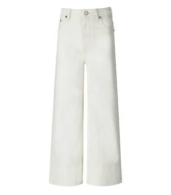 Женские белые укороченные джинсы Ganni