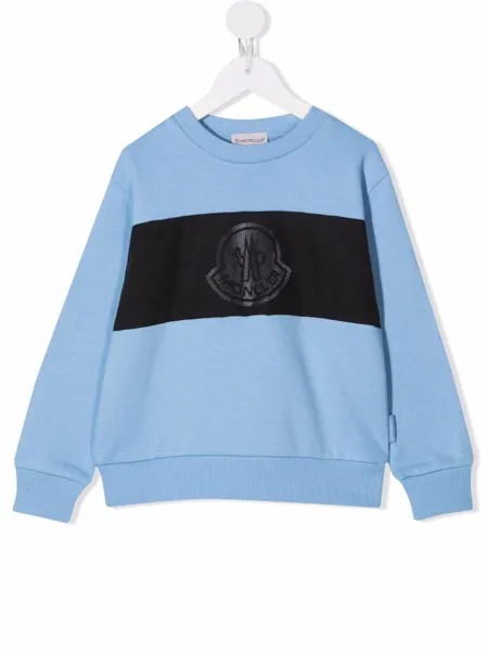 Moncler Enfant толстовка с нашивкой-логотипом