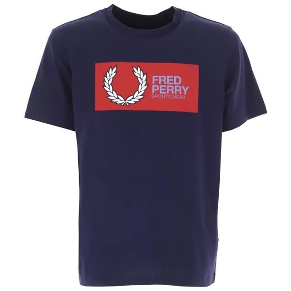 Спортивная футболка с логотипом Box Fred Perry, синий