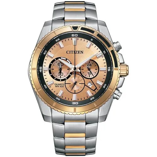 Наручные часы CITIZEN Basic AN8204-59X, серебряный, золотой