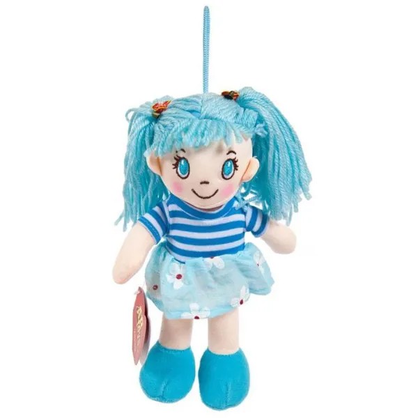 ABtoys Кукла с голубыми волосами в голубом платье 20 см