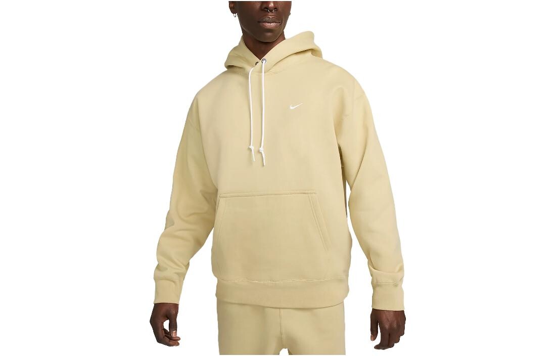 Толстовка с капюшоном Solo Swoosh из флиса Nike, цвет Apricot