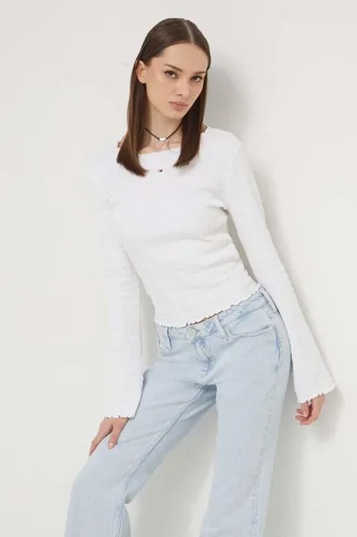 Лонгслив Tommy Jeans, бежевый