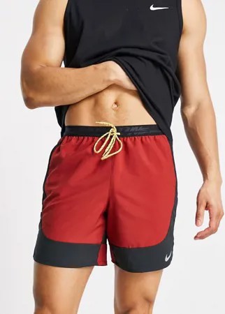 Бордовые шорты длиной 7 дюймов Nike Running Run Wild Flex Stride-Красный
