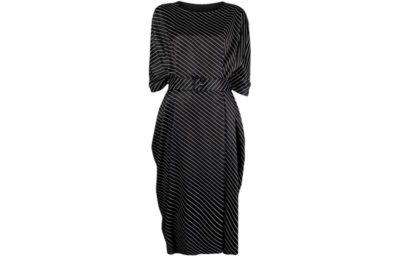Платье с короткими рукавами женское черное Mm6 Maison Margiela