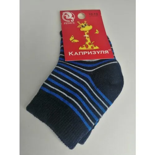 Носки Капризуля для мальчиков, вязаные, 2 пары, размер 10-12, синий