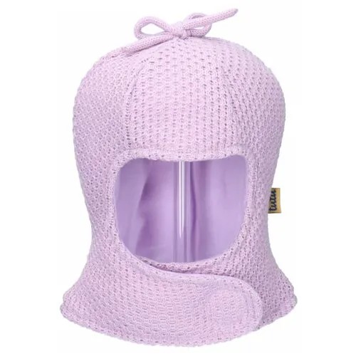 Шапка-шлем TuTu для девочек демисезонная, шерсть, размер 38-42, фиолетовый