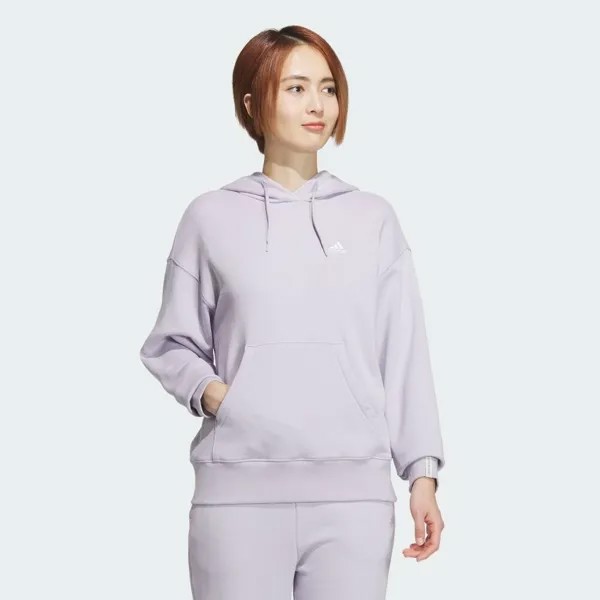 Парка Adidas Essentials Plus Small Logo French Terry Hoodie, цвет Silver Dawn