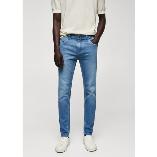 Джинсы скинни MANGO, размер 40 EU, medium blue