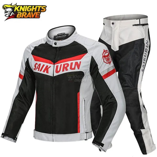 SAIKURUN мотоциклетная куртка, дышащий сетчатый мотоциклетный костюм, защитная Экипировка, комплект одежды для мотоцикла, отражающий Chaqueta Moto