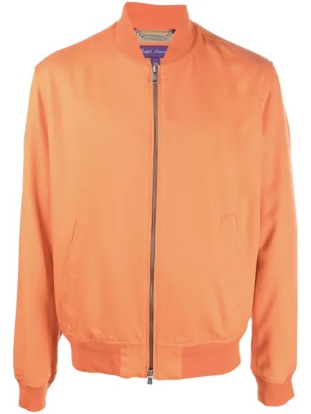 Ralph Lauren Purple Label бомбер Drayton на молнии, оранжевый