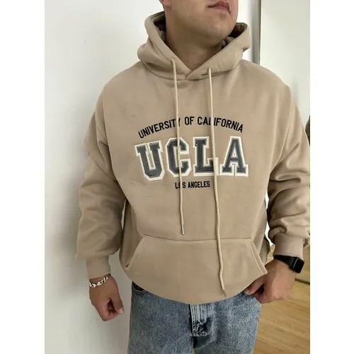 Худи UCLA, размер oversize, бежевый