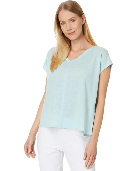 Футболка Eileen Fisher V Neck Square, цвет Clearwater