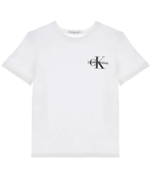 Белая футболка с логотипом Calvin Klein детская