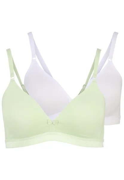 Бюстгальтер без косточек PETITE FLEUR Bralette BH, цвет 2xweiß+1xmint