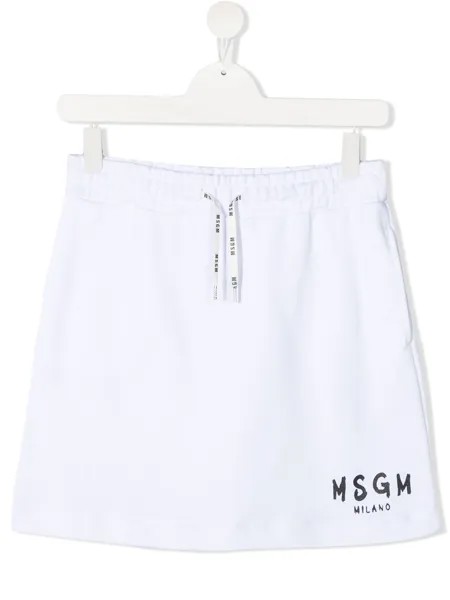 MSGM Kids юбка мини с логотипом