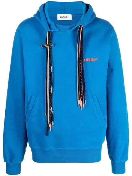 AMBUSH худи из органического хлопка с кулиской, синий