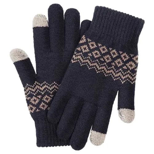 Теплые перчатки для сенсорных дисплеев Xiaomi FO Gloves Touch Screen р.UNI Warm Velvet Black