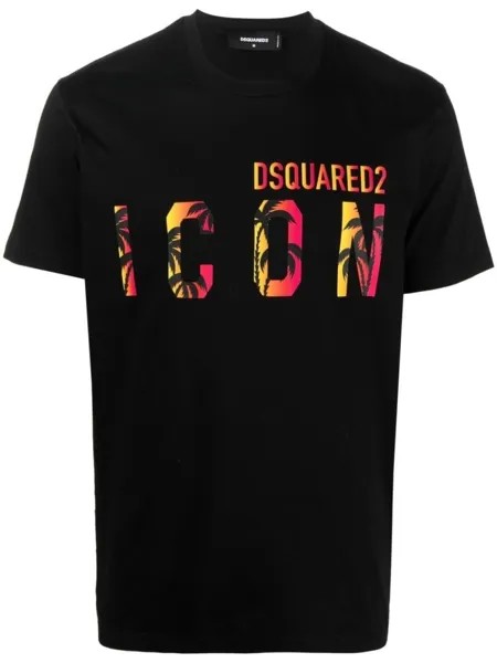 Футболка Icon с логотипом Dsquared2, черный