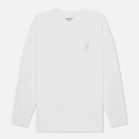 Мужской лонгслив Carhartt WIP L/S Reflective Headlight, цвет белый, размер M
