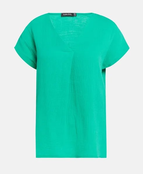 Рубашка блузка Sublevel, зеленый