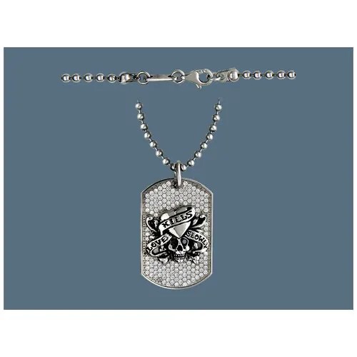 Колье Ed Hardy, сталь, фианит, длина 60 см.